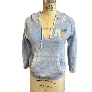 Rebel Yell S blue burnout hoodie